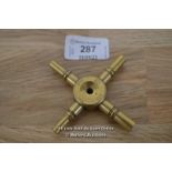 LARGE BRASS MECHANICAL,4 ARMED CLOCK KEY,SIZE 325,375,425,475