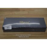 CHOPARD HAPPY DIAMOND ,RESINE NOIRE ROLLER BALL PEN,NEW AND SEALED