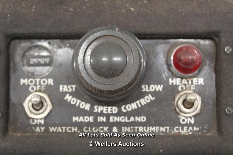 VINTAGE BENRAY WATCH CLEANING MACHINE INCLUDES THREE CLEANING JARS, REPORTED AS WORKING ORDER - Image 3 of 4