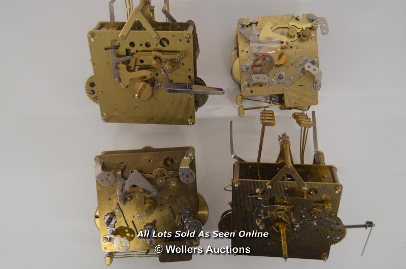 4X MECHANICAL CLOCK BELL STRIKE MOVEMENTS,BRASS,MAKERS HERMLE,HAID,EMPEROR,RESTORATION AND REPAIR - Image 4 of 4