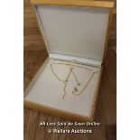 *14CT YELLOW GOLD ROPE CHAIN AND PENDANT,WITH BOX / DAMAGED CHAIN