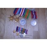 COLLECTION OF BRITISH ALLIED WW2 SERVICE MEDALS,INCLUDING MEDAL MINITURES,INCLUDING 2X FULL SIZE