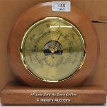 TEMPEST, WEATHER BARROMETER, WALNUT FINISH / APPEARS TO BE NEW - OPENED BOX