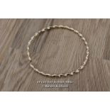 *14CT YELLOW GOLD TORCHON BANGLE / REPAIR NEEDED