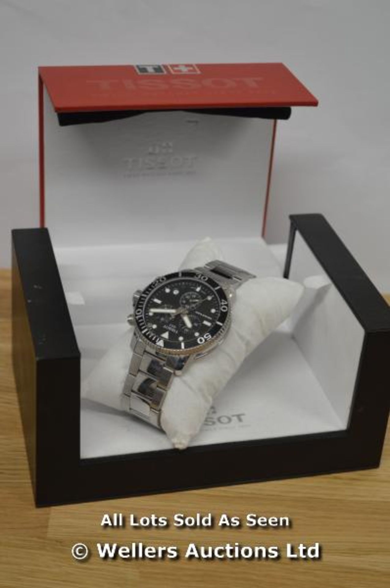 *GENTS TISSOT SEASTAR,CHRONOGRAPH QUARTZ MOVEMENT, BRUSHED AND POLISHED STAINLESS STEEL CASE & - Image 6 of 6