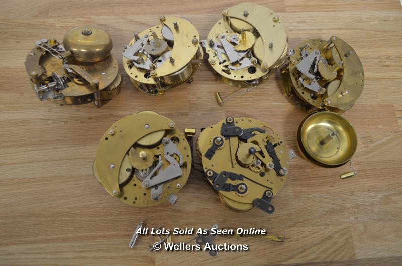 6X GERMAN, MECHANICAL BELL STRIKE MOVEMENTS,BRASS,RESTORATION AND REPAIR - Image 2 of 4