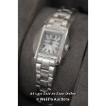 *SEIKO LADIES WATCH ,CITIZEN,QUARTZ MOVEMENT,BRUSHED AND POLISHED STEEL CASE AND BRACELET,WHITE