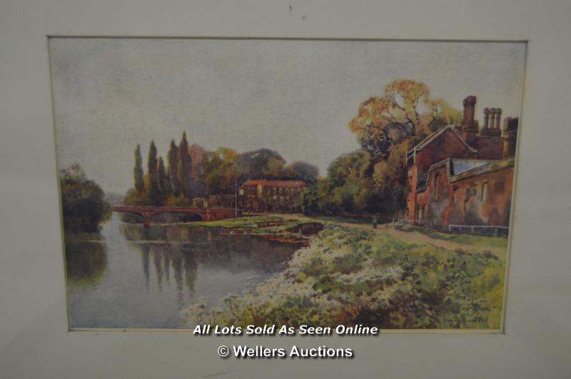 FOUR RIVER SCENE PRINTS BY E W HASLEHURST, 15" X 8.5" - Image 2 of 5