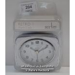 ACCTIM,RETRO 2,ANALOG ALARM CLOCK / APPEARS TO BE NEW - OPENED BOX