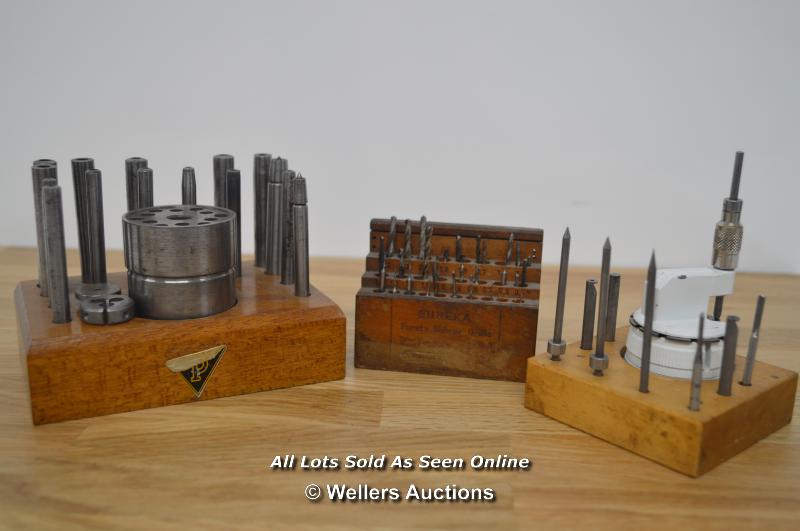 CLOCK MAKERS STEAKING AND PUNCH SETS,WATCH/CLOCK MAKERS DRILL BITS IN VARIOUS SIZES