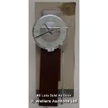 ACCTIM,BOLOGNA,QUARTZ PENDULUM WALL CLOCK, WOOD FINISH / APPEARS TO BE NEW - OPENED BOX