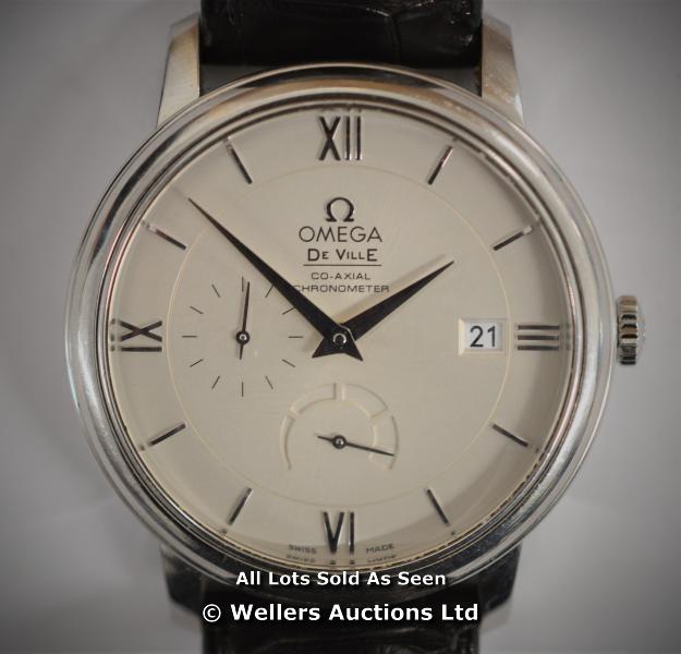 *GENTS OMEGA DE VILLE CO-AXIAL, 39.5MM STAINLESS STEEL CASE, SILVER ROMAN BATTON DIAL WITH DATE, SUB - Image 3 of 4