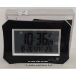 ACCTIM,HALO,RADIO CONTROLLED,LCD WALL CLOCK / NEW & SEALED