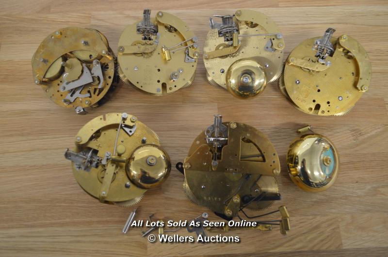 6X GERMAN, MECHANICAL BELL STRIKE MOVEMENTS,BRASS,RESTORATION AND REPAIR