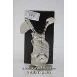 IMPERIAL,QUARTZ GOLF BAG CLOCK. / APPEARS TO BE NEW - OPENED BOX