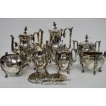 *1878 SIMPSON HALL & MILLER SILVER PLATE COFFEE/ TEA 7 PCS [LQD208]