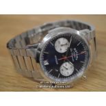 *GENTS ROTARY AVENGER WATCH, QUARTZ MOVEMENT, 2 SUB DIAL CHRONOGRAPH, BLUE BATTON DIAL WITH DATE, 40