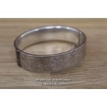 FANCY SILVER BANGLE, HOLLOW,24.3 GRAMS