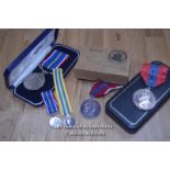 COLLECTION OF BRITISH MILITARY, NATIONAL SERVICE AND COMMEMORATION MEDALS, INCLUDING MINITURES