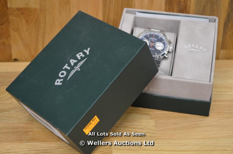 *GENTS ROTARY AVENGER WATCH, QUARTZ MOVEMENT, 2 SUB DIAL CHRONOGRAPH, BLUE BATTON DIAL WITH DATE, 40 - Image 5 of 5