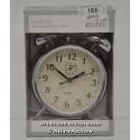 ACCTIM,SAXON, MECHANICAL ALARM CLOCK,CHROME FINISH / APPEARS TO BE NEW - OPENED BOX