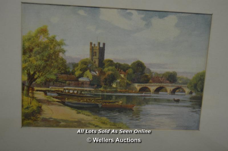 FOUR RIVER SCENE PRINTS BY E W HASLEHURST, 15" X 8.5" - Image 3 of 5