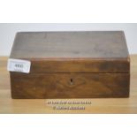 SMALL ANTIQUE WOODEN BOX 20CM WIDTH
