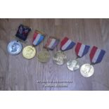 COLLECTION OF BRITISH MONARCHS COMMERATIVE ASSENTION MEDALS, FROM QUEEN VICTORIA TO PRESENT QUEEN