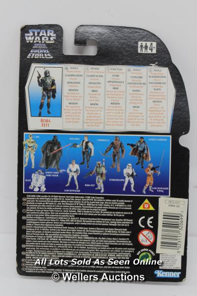 3X STAR WARS - THE POWER OF THE FORCE TRI-LOGO RED CARD FIGURES, BOBA FETT, YODA AND LUKE - Image 3 of 7