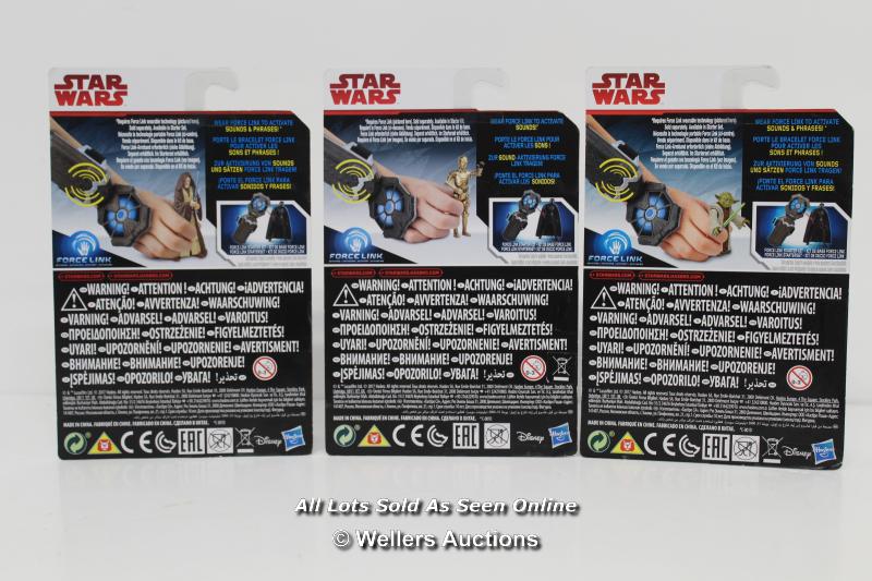 3X NEW STAR WARS FORCE LINK SERIES 3.75" FIGURES, OBI - WAN KENOBI, YODA AND C-3P0 - Image 2 of 2