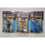 X3 NEW JUSTICE LEAGUE THE ANIMATED SERIES COLLECTORS FIGURINES: WONDER WOMAN, GREEN LANTERN &