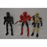 3X LEGO STAR WARS BUILDABLE FIGURES, FIRST ODER TIE FIGHTER PILOT, RED GUARD AND SCARIFF TROOPER