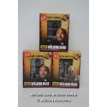 X3 NEW THE WALKING DEAD COLLECTIBLE MODELS INCL. X2 FATHER GABRIEL & WATER WALKER
