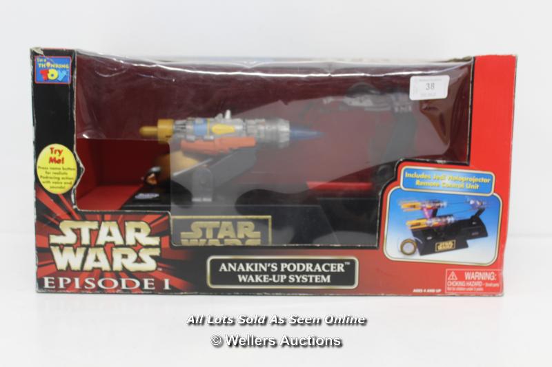 STAR WARS - EPISODE 1 - ANAKIN'S POD RACER WAKE UP SYSTEM, 1999 / BATTERIES NEED REPLACING