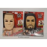 X2 NEW WWE SUPERSTAR MASKS WITH MUSCLE SHIRTS