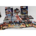 15X ASSORTED STAR WARS LEGO BOOKS INCLUDING ANNUALS AND STORY BOOKS