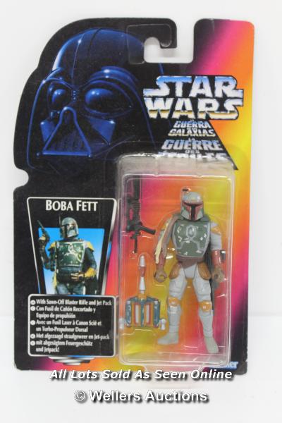 3X STAR WARS - THE POWER OF THE FORCE TRI-LOGO RED CARD FIGURES, BOBA FETT, YODA AND LUKE - Image 2 of 7