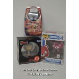 X3 COLLECTIBLES INCL. FINKO POP FORTNITE #430, DORBZ STRANGER THINGS ELEVEN FIGURE & DR. WHO MICRO