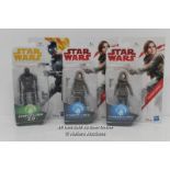 3X NEW STAR WARS FORCE LINK SERIES 3.75" FIGURES, JYN ERSO (X2) AND K-250