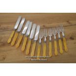 *BONE HANDLE KNIVES AND FORKS [LQD215]