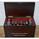 *VICTORIAN MAHOGANY APOTHECARY CABINET / MEDICINE CHEST / 27X15X14.5CM [LQD215]