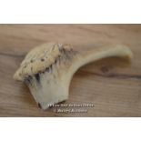 *CARVED STICK HANDLE, SALVAGED CARVED DEER HORN [LQD215]