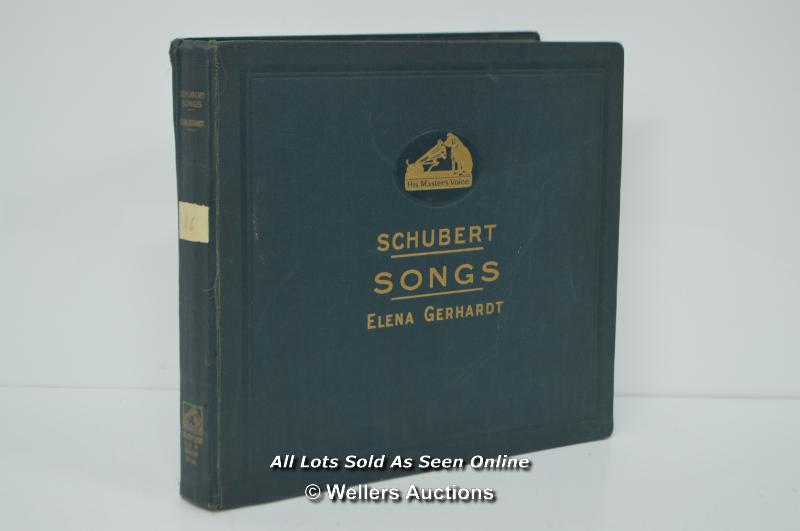 *VINTAGE SCHUBERT SONGS ELENA GERHARDT LP RECORDS HIS MASTERS VOICE [LQD214]