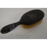 *ANTIQUE VINTAGE WOODEN HAIRBRUSH WITH WHITE METAL MONOGRAM [LQD214]