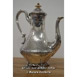 *SILVER PLATE COFFEE POT, EP& S, 900 GRAM, 29CM HIGH [LQD215]