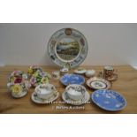 ASSORTED DECORATIVE CERAMAICS TO INCLUDE COALPORT, ROYAL CROWN DERBY AND WEDGWOOD (15)