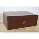 *MAHOGANY JEWELLERY BOX CROSSBANDED INLAID [LQD215]