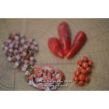 *ART DECO CORAL EARRINGS AND NECKLACE [LQD215]