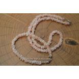 *CORAL NECKLACE & BRACELET - SET - PINK/WHITE [LQD215]