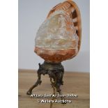 *ITALIAN CARVED CONCH SHELL LAMP / NIGHT LIGHT [LQD215]